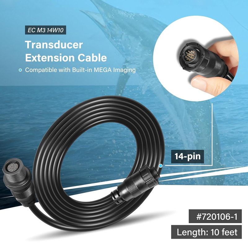 Fish Finder Cable - Câble d'extension de transducteur 10 pieds